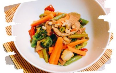 Ternera y verduras teriyaki