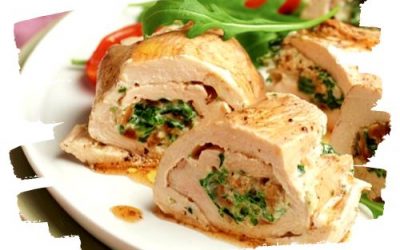 Veggie chicken roll